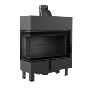 Kominek Powietrzny Stalowy Lucy Slim Lewy Bs 10 Kw Ø 160 Black