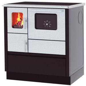 Kuchnia Węglowa Alfa-Plam Inox 75 6kW Czarna 