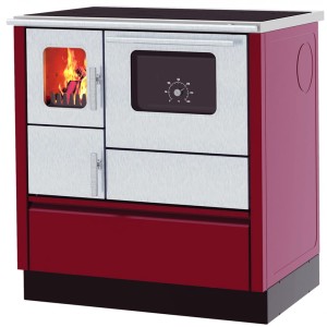 Kuchnia Węglowa Alfa-Plam Inox 75 6kW Czerwona