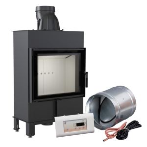 Inteligentny kominek powietrzny stalowy Lucy Slim 8 kW Ø 160 MSK
