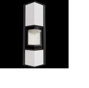 Piec stalowy Koza TORA/L 8 kW Ø 150 Biały Panel Szklany z Domykaniem