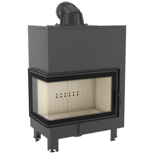 Kominek Powietrzny Stalowy Mbo Lewy Bs 15 Kw Fi 200 Szyba Gięta