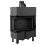 Kominek Stalowy Lucy Slim Lewy Bs 8 Kw Fi 160 Black