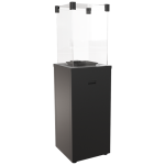 Ogrzewacz Gazowy Patio Slim Stalowy Czarny Sterowanie Manualne 8,2 Kw